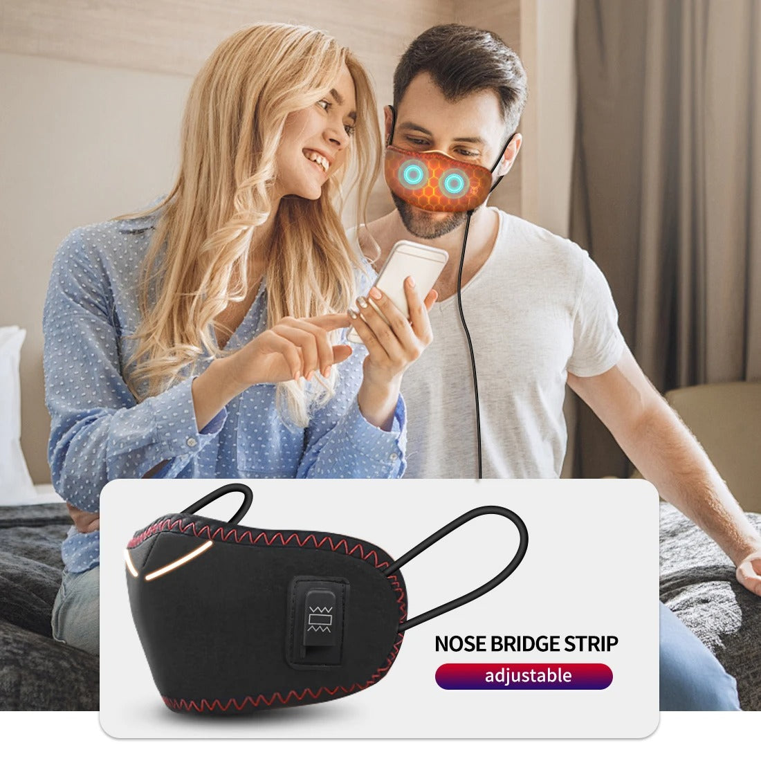 3-speed heated nose covers, resistant to snoring, allergy prevention, relaxing breathing